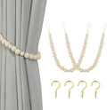KLOGTSIND Wood Bead Curtain Tiebacks, 2 Pack Curtain Tie Backs by KLOGTSINDDirect