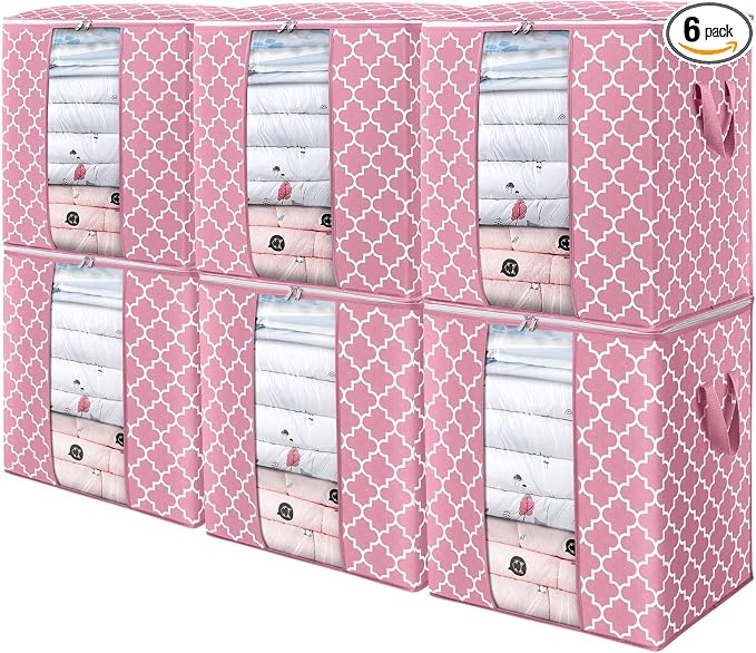 Storage Bags 6 Pack 100L Clothes Organization and Storage Containers | Large by WiseLife