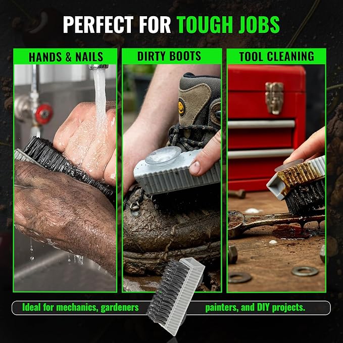 Grip Clean Nail Brush for Cleaning Fingernails – Heavy Duty Nail Brush - Image 6