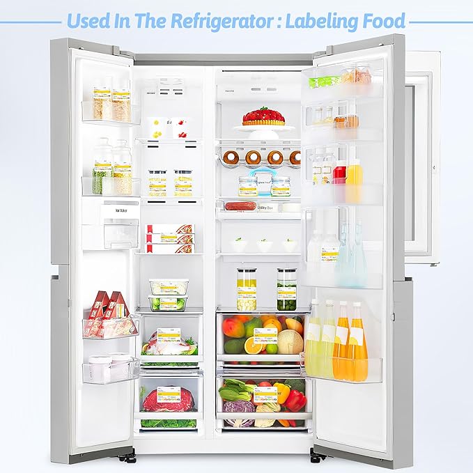300 Pcs Restaurant Quality Shelf Life Food Rotation Labels Vinyl, 2” x 3” Self-Adhesive Removable Freezer Food Labels, Perfect for Reusable Containers, Easy to Remove, Food Safety Date Sticker