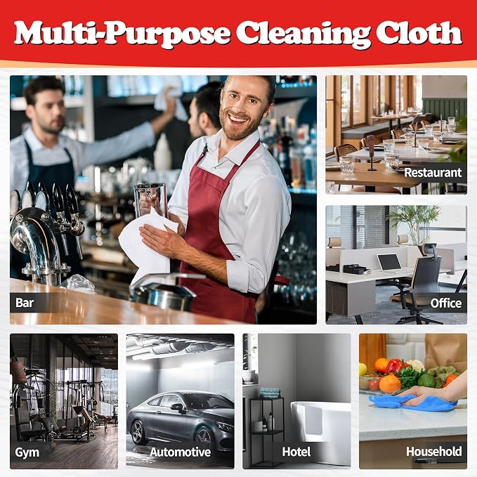 Shop Towels, Microfiber Cleaning Cloth Bulk, 200 Pack Microfiber Towels - Image 7