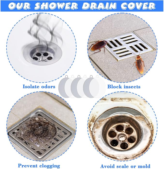 6 Pack Drain Covers for Bugs, 6 X 6 Inch, Anti Odor and Cockroach, Kitchen - Image 6