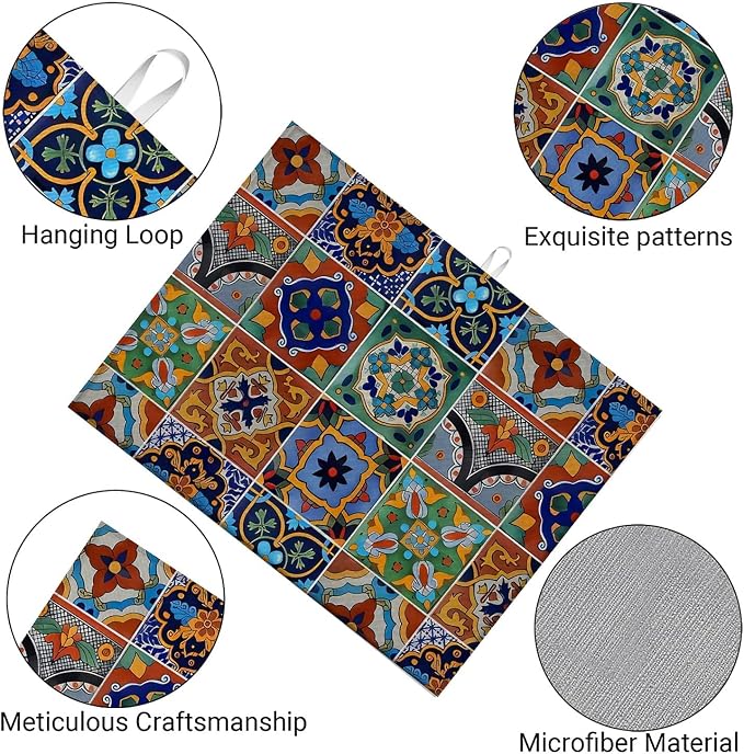 Talavera Mexican Tiles Dish Drying Mat - Image 3