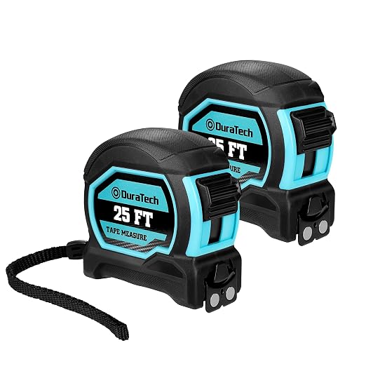 DURATECH 25FT Magnetic Double-Sided Tape Measure, Easy Read Measuring Tape by DURATECH