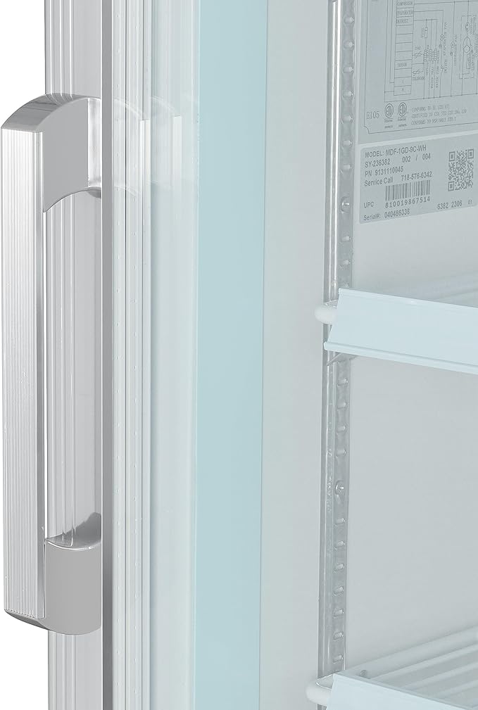 KoolMore 26 in. Commercial One Glass Door Display Upright Freezer Merchandiser in White 9 Cu. Ft. (MDF-1GD-9C-WH)