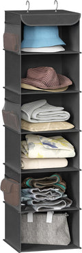 Simple Houseware 6 Shelf Hanging Closet Organizer, Dark Gray | 360° Rotating by SimpleHouseware