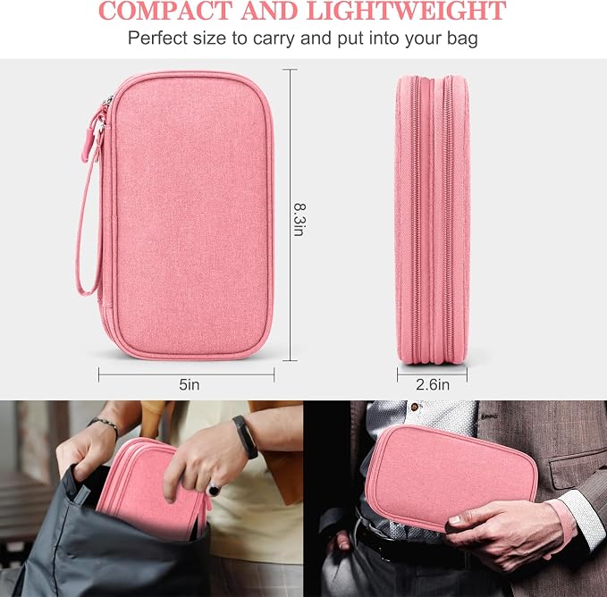 FYY Electronic Organizer, Travel Tech Pouch Bag, Waterproof, Double Layers - Image 2
