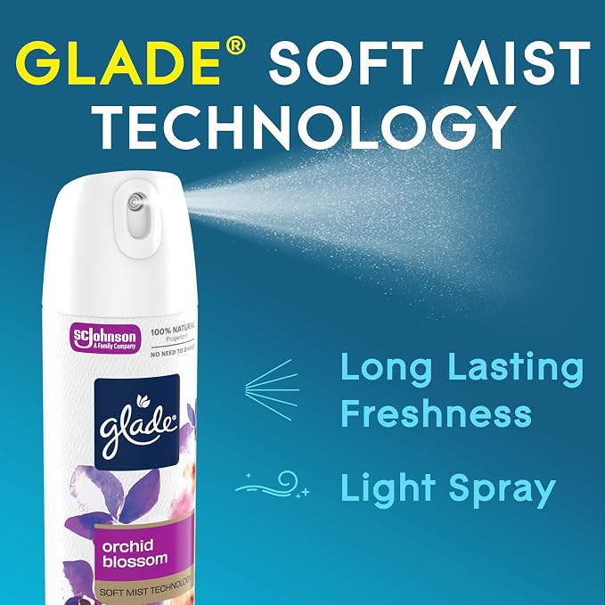 Glade Air Freshener Room Spray, Orchid Blossom Scent, Odor Fighting to Deliver - Image 3