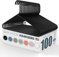 Plastic Hangers 100 Pack – Made in the USA – 6lb Capacity Standard Clothes by NeatiesHangers