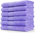 Cleanbear Wash Cloths Cotton Facecloths Set of 6, 13 by 13 Inches | Large by Cleanbear