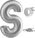 Hon&Guan 4-inch Semi Rigid Dryer Vent Hose, 8 Feet Flexible Aluminum Duct with 2 Clamps, and Aluminum Foil Tape