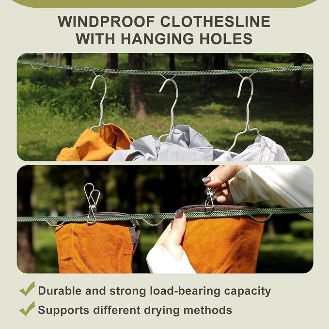 Vigorport Portable Travel Clothesline, Clothes Drying Line - Image 2