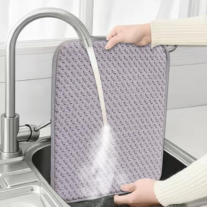 Dish Drying Mats for Kitchen Counter 2 Pack, Dish Drying Pad Absorbent | - Image 4