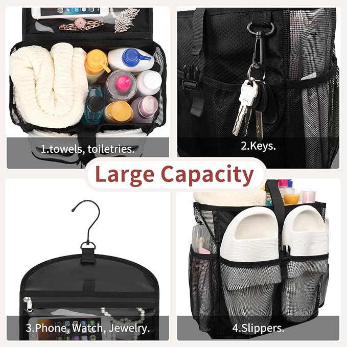 Mesh Shower Caddy Portable Shower Bag - Image 5