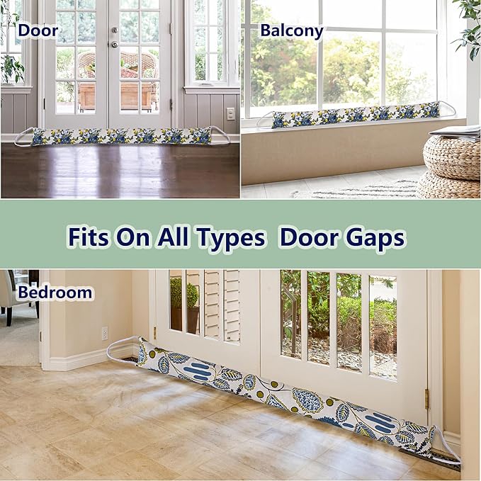2 Pack 60 Inch 4 Inch Wide Under Door Blocker Door Draft Stopper - Image 7