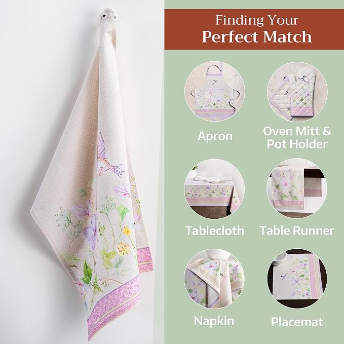 Maison d' Hermine Kitchen Towels Set of 3 Reusable 100% Cotton 27.50" x 20" - Image 5