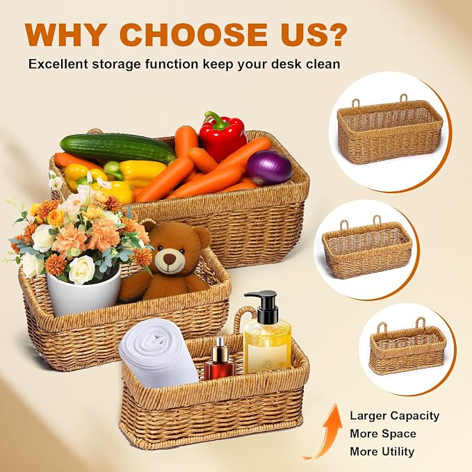 2 PCS Fruit Racks, Kitchen Hanging Basket, Open Storage Bins, Fruit And - Image 2