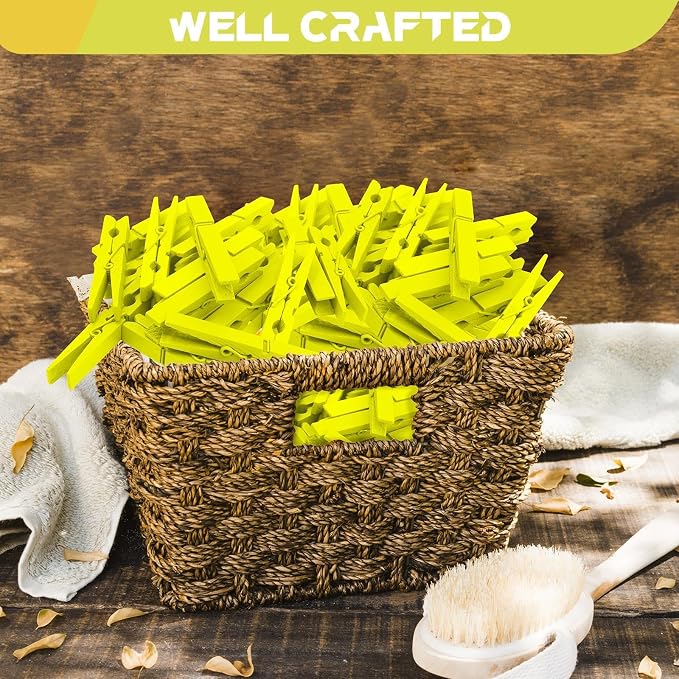 100 Pcs Yellow Clothes pins - Image 6