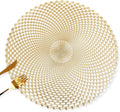 FAVE Set of 12 Round Gold Vinyl Placemats, Luxury Spiral Pattern for Formal Events, Restaurant, Parties, Birthdays (15 Inch,12PCS)