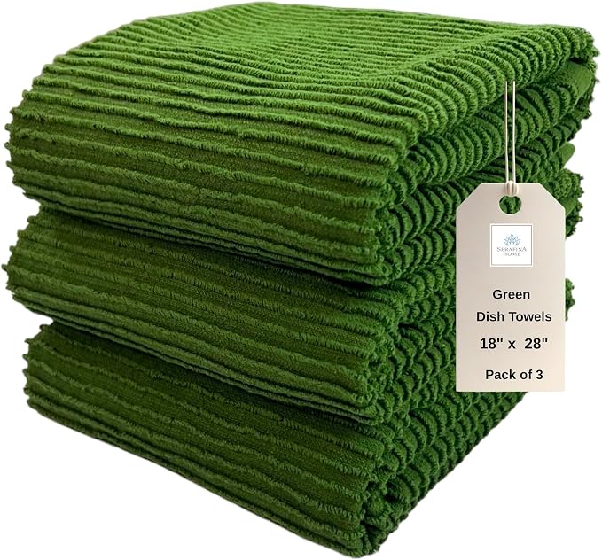 Avocado Forest Green Kitchen Dish Towels, 100% Cotton - Image 8