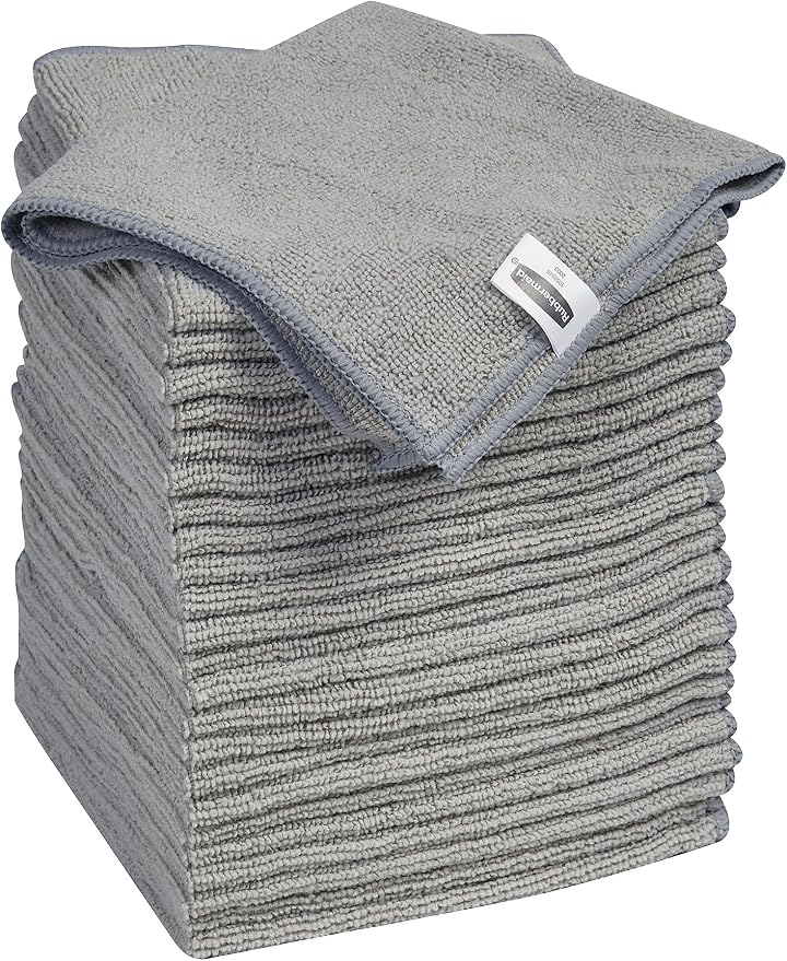 Rubbermaid Microfiber Cloth Towels 24 Pack 14"x14" Non-Scratch Reusable/Washable by Unknown