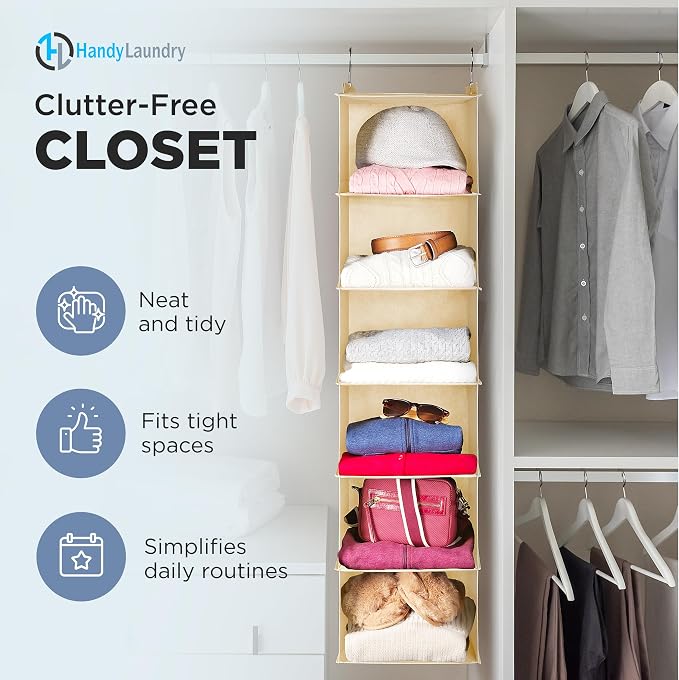 Handy Laundry Hanging Closet Organizer - Image 3