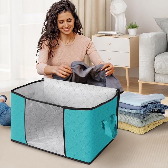 10 Pack Storage Bags for Clothes Blanket Storage Bins - Image 3