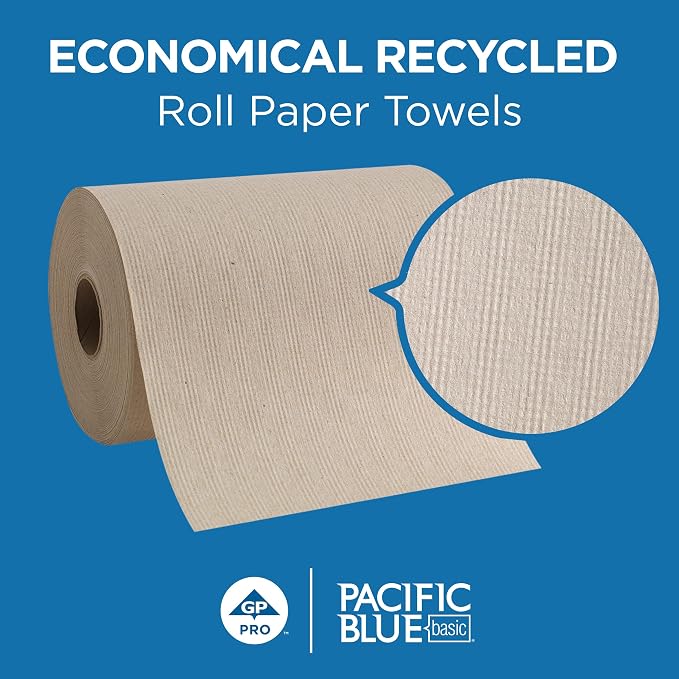 Pacific Blue Basic by Georgia-Pacific PRO Recycled Hardwound Paper Towel Rolls - Image 2