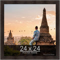 wallsthatspeak 24x24 Espresso Brown Picture Frame for Puzzles Posters Photos or Artwork