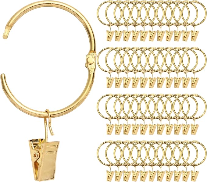 40 Pack Rings Curtain Clips Rustproof Metal Window Drapery Decorative Clips by Fivebop