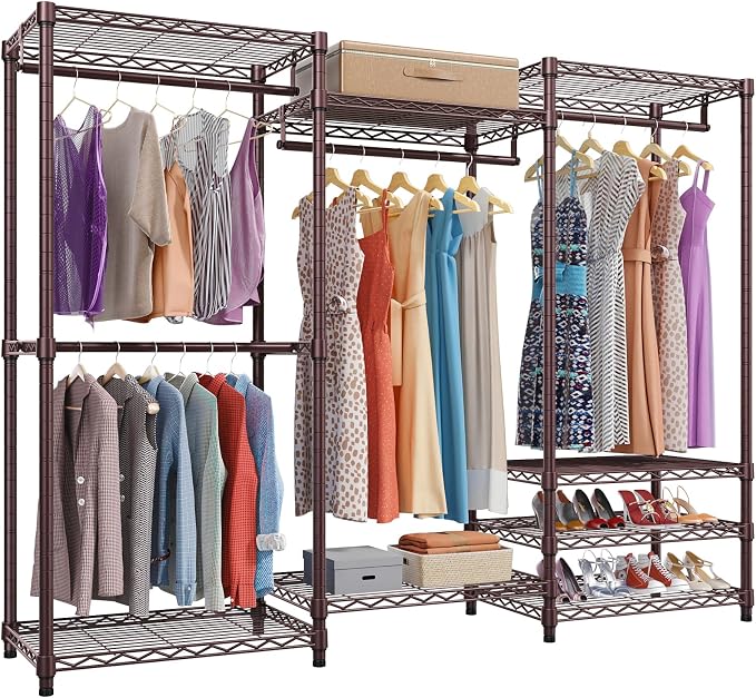 VIPEK V5 Heavy Duty Clothes Rack, Modular Closet System, Bronze | 890 lbs Load by VIPEK