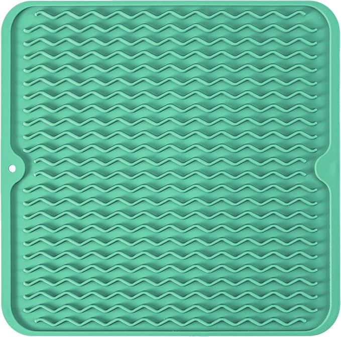 Silicone Dish Drying Mat, Non-Slip Easy Clean Sink Mat, Large Heat-resistant by MODENGKONGJIAN