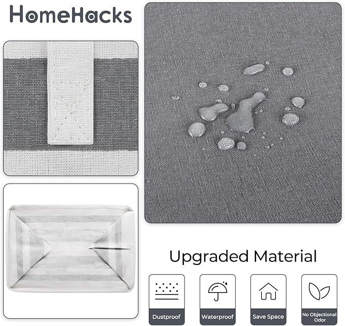 HomeHacks 2 Pack Laundry Baskets, Laundry Hampers Bags | Waterproof, - Image 5