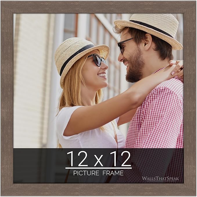 wallsthatspeak 12x12 Brown American Barn Picture Frame for Puzzles Posters Photos or Artwork