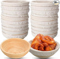 Gejoy 20 Sets Bread Proofing Baskets Bulk Banneton Dough Proofing Bowls Kit with Cloth Liner Sourdough Basket for Home Sourdough Bakers Supplies(Round,9 Inch)