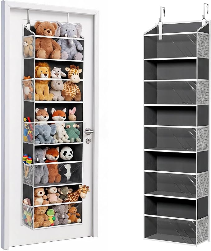 ULG Stuffed Animal Organizer Over the Door, Large Hanging Plush Toy Storage by ULG