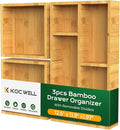 KOCWELL Bamboo Desk Drawer Organizer by KOCWELL