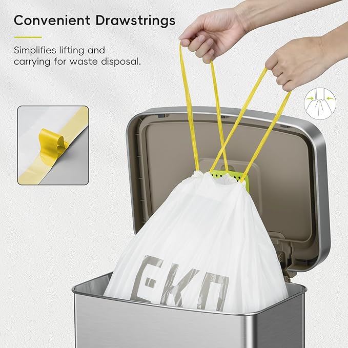 EKO 21 Gallon / 50-90 Liter, Extra-Strong Garbage Bags, Lemon Zest Scent - Image 3