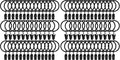80 Pack Metal Curtain Rings by AMZSEVEN