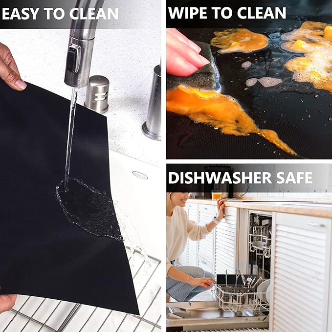 Oven Liners for Bottom of Oven/Electric Oven/Gas Oven/Toaster Oven/Microwave Grill,Nonstick Resuable Heavy Duty Oven Mat Oven Protector Liner BPA Free Baking Cooking Supplies,2 Pack,16x20 IN
