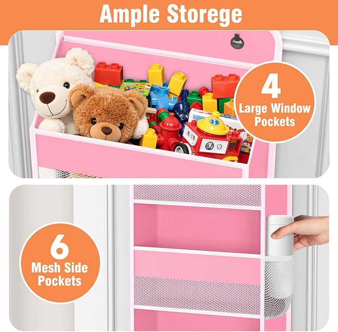 Over The Door Organizer Storage Large Capacity Hanging Bedroom Storage | 4 - Image 4
