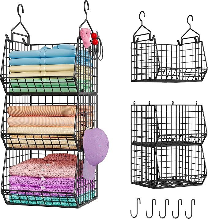 X-cosrack 3-Tier Hanging Closet Organizer, Laundry Room Organization | Space by X-cosrack