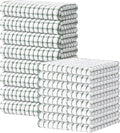 Kitinjoy Cotton 16 Pack Kitchen Towels and Dishcloths Sets, Grass Green by Kitinjoy