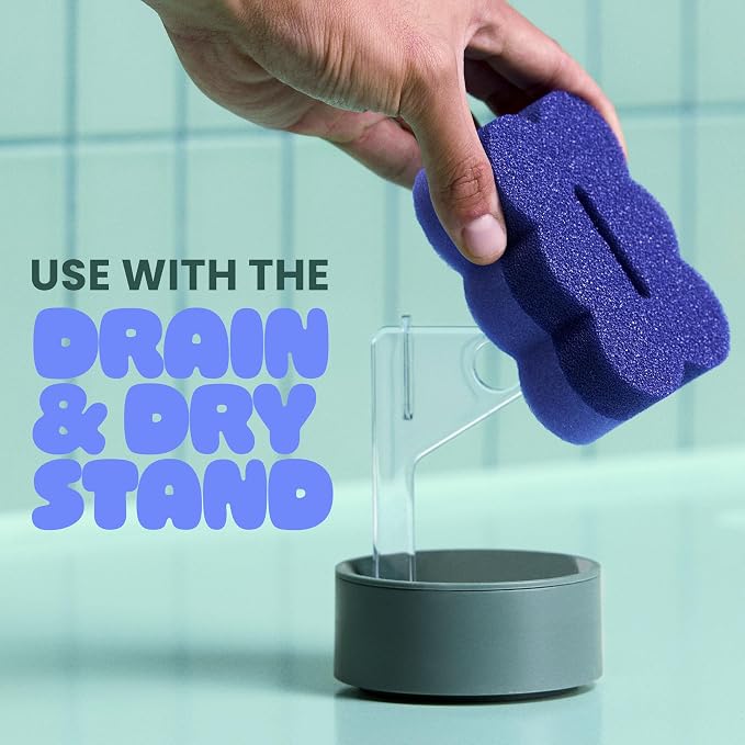 Brite by Scotch-Brite 2-Sided Scrub & Wipe Sponge, Midnight Mode, 6 | Scrubbing - Image 7