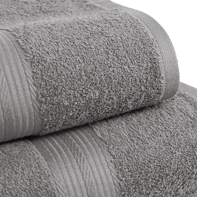 Amazon Basics 6-Piece Fade-Resistant 100% Cotton Towel Set - Image 4