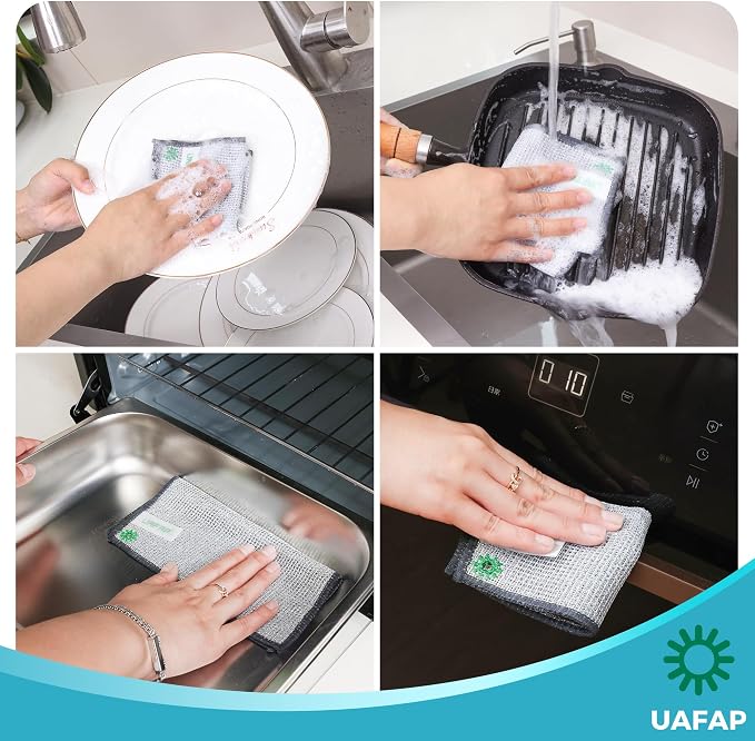 12pcs Upgrade 3-Layer Non-Scratch Steel Wool Dish Rags - Image 7