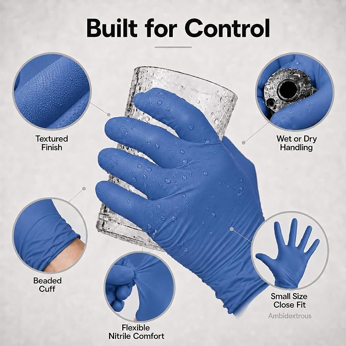 ForPro Disposable Nitrile Gloves, Chemical Resistant, Powder-Free, Latex-Free - Image 4