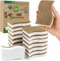 Silkyhose 18 Pack Natural Kitchen Sponges, Cellulose Coconut & Non-Scratch | by Silkyhose