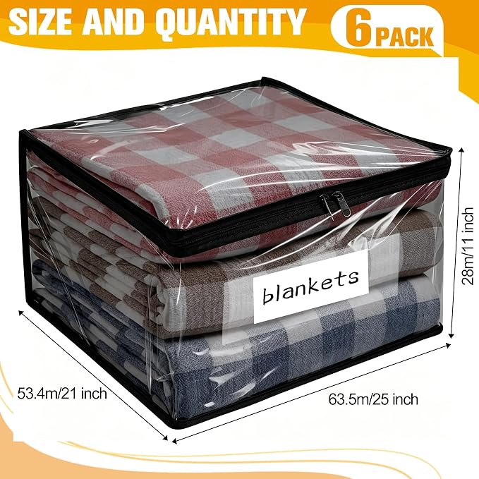 Plastic Storage Bags with Easy-Glide Zipper, Durable Clear Vinyl Zippered - Image 2