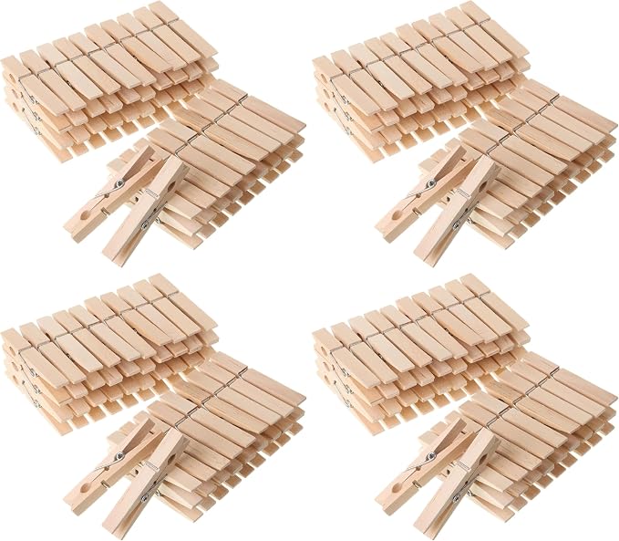 Mr. Pen- Large Wooden Clothes Pins, 2.9 Inch, 200 Pack | Natural Wood Clips by MrPen